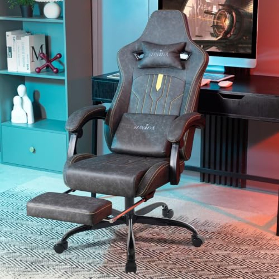 Gaming chair with footrest for - Ergonomic Office Chair 评论和价格