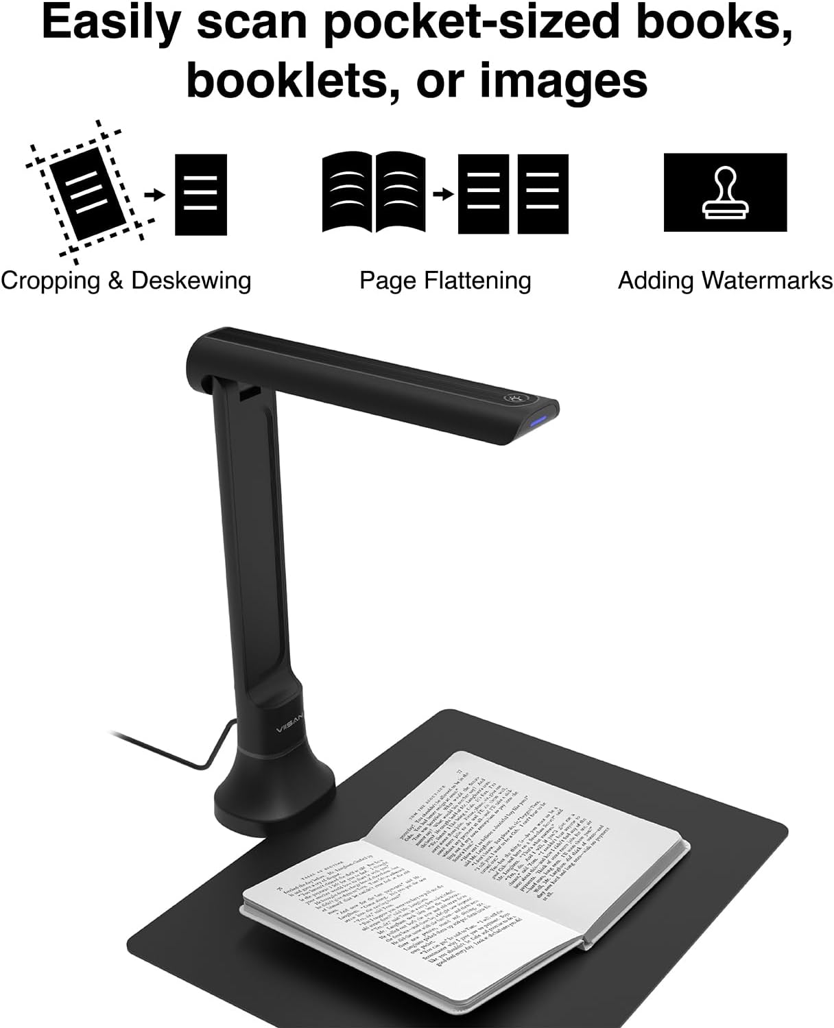 VIISAN DB8401 16MP Document Ca - Document Scanner Portable 评论和价格