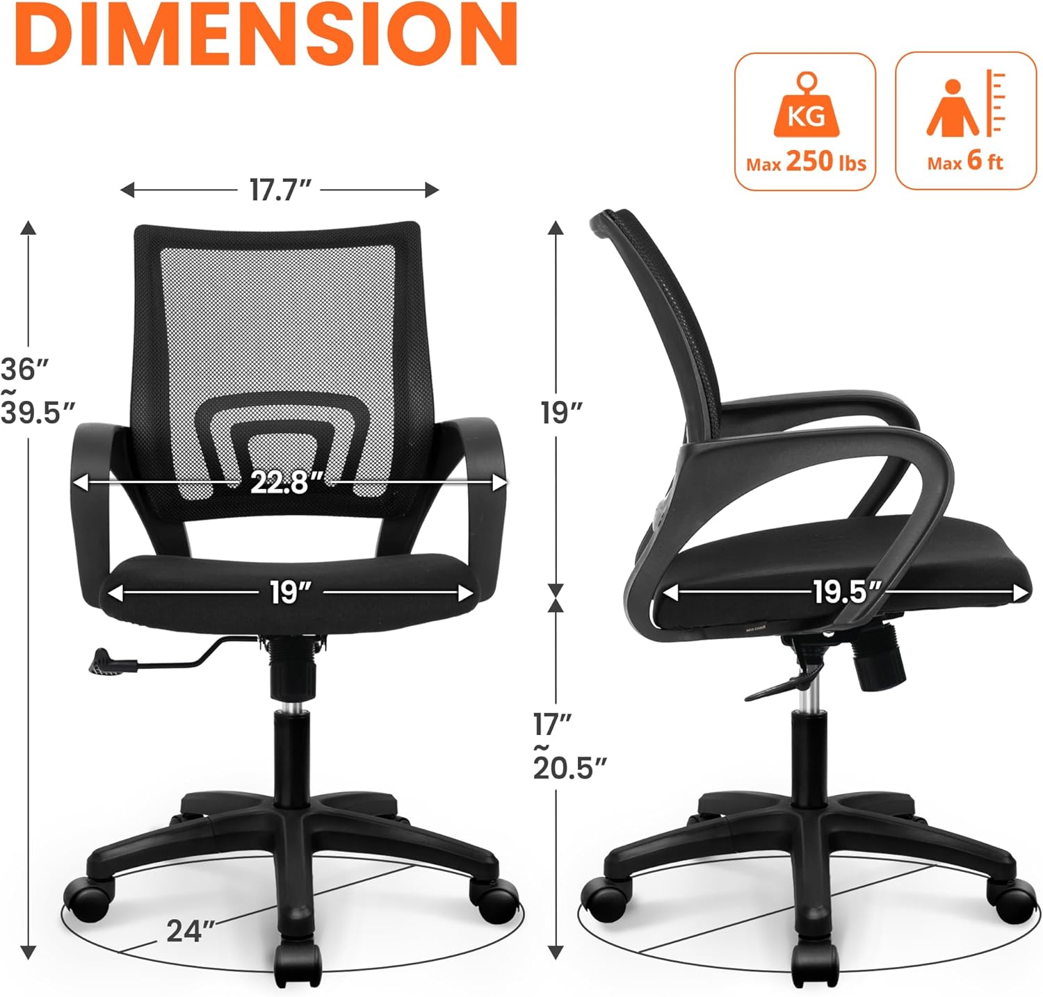 Ergonomic Mesh Office Chair wi - Ergonomic Office Chair 评论和价格